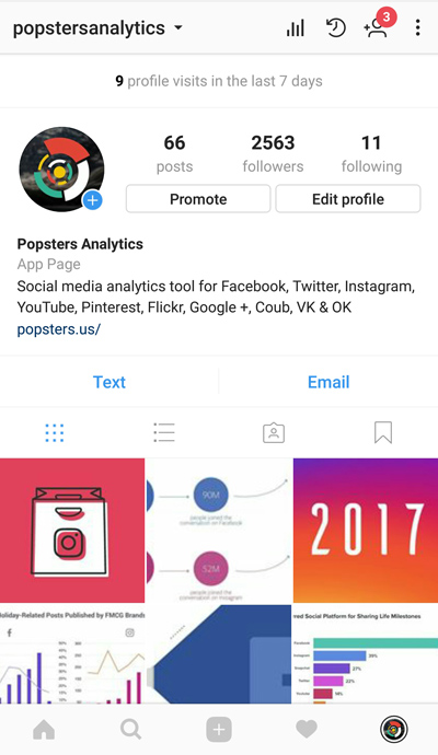 Enabling Statistic for your Instagram profile