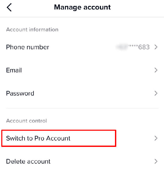 How to switch to a TikTok pro account