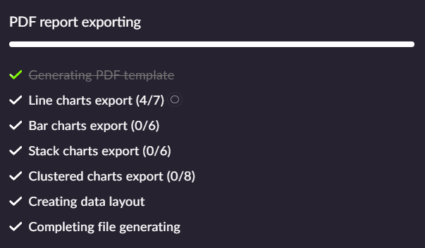 Exporting statistics
